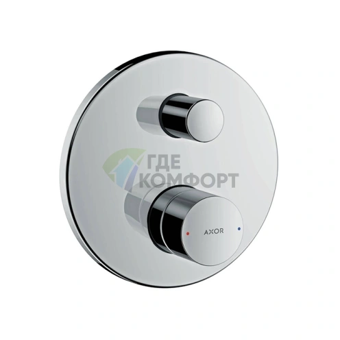 Термостат для ванны AX Uno встраиваемый однопоточный, хром (45405000) - фото 1