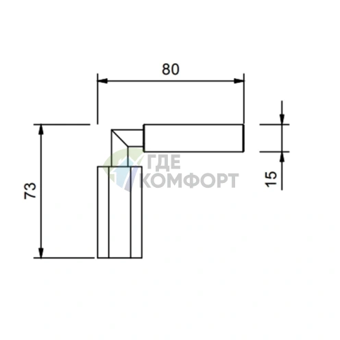 Ручка для смесителя Fantini Venezia левая, рычаг, хром (29 02 N547) - фото 2
