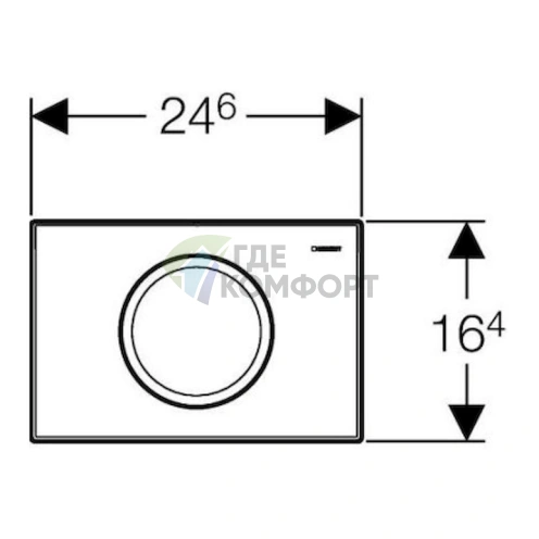 Кнопка смыва для унитаза Geberit Delta 11 115.120.46.1 матовый хром - фото 2