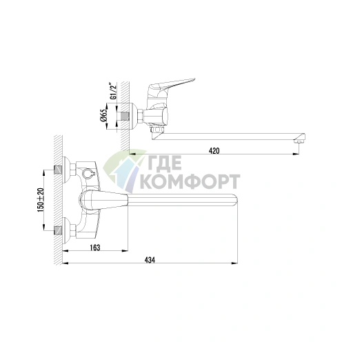 Стильный универсальный смеситель Lemark Poseidon LM4217C - фото 2