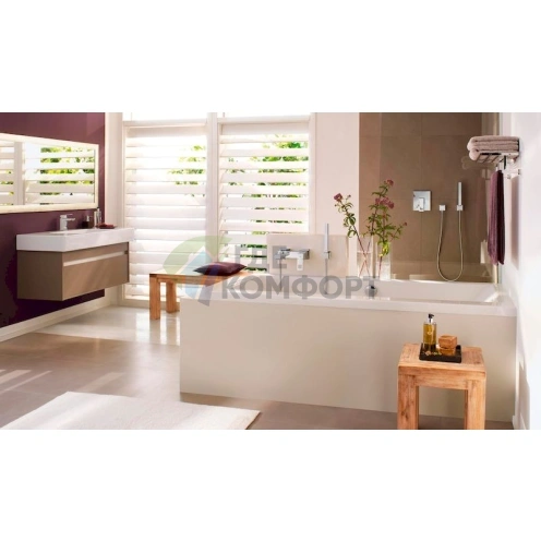 Смеситель для душа Grohe Eurocube 19898000 с термостатом настенного монтажа - фото 4