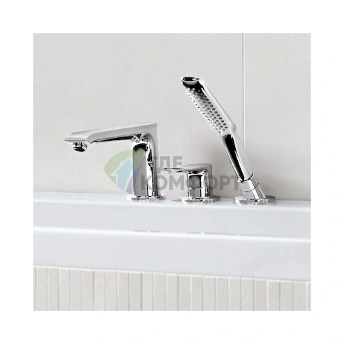 Смеситель Hansgrohe Metris для установки на борт ванны - фото 3