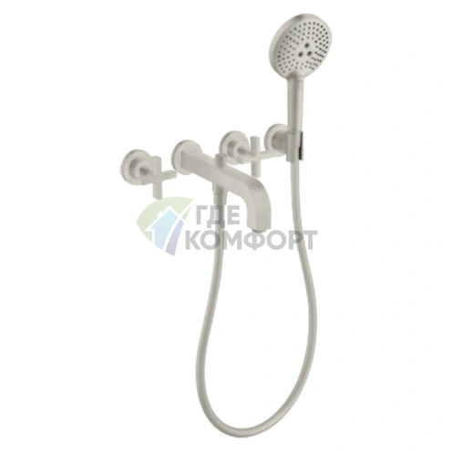 Смеситель для ванны AX Citterio матовый стальной (39447800) - фото 1