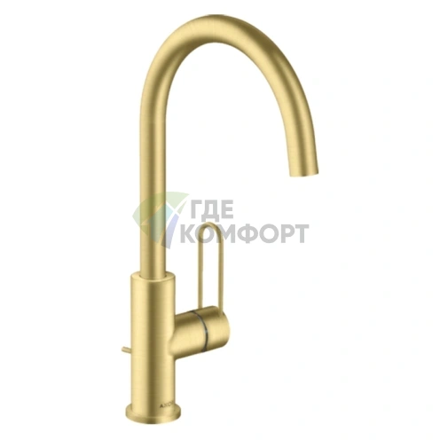 Смеситель для раковины AX Uno 240 мм в цвете шлифованная медь (38036950) - фото 1