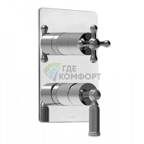 Смеситель для душа Bossini Liberty с переключением на 5 струй, встраиваемый, хром (Z00065.030) - фото 1