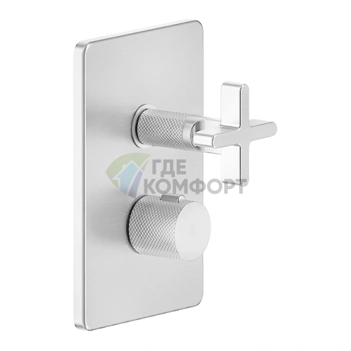 GESSI INCISO: Встраиваемый термостатический смеситель на 2 выхода с резьбой 1/2, хром (58234#031) - фото 1