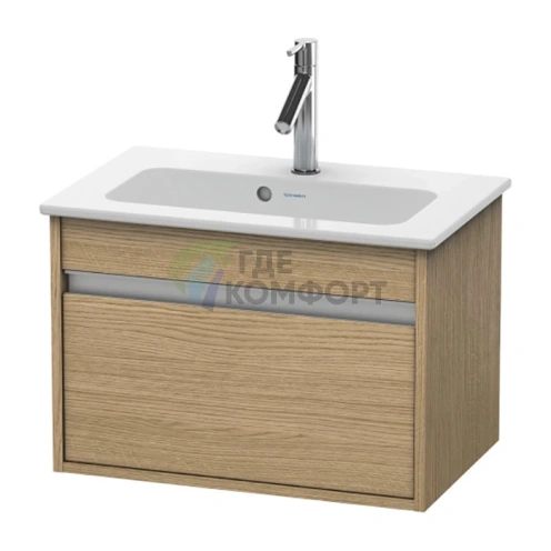 Тумба под раковину Duravit Ketho 410x600x385 с выдвижным ящиком, цвет «Дуб европейский» (KT642205252) - фото 1