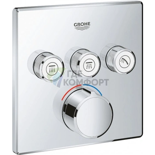 Смеситель Grohe Grohtherm SmartControl 29149000 для ванны с термостатом и душем - фото 1