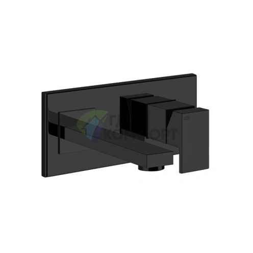 Gessi Rettangolo Встраиваемый Однорычажный Смеситель с Изливом 146 мм, Черный (44840#299) - фото 1