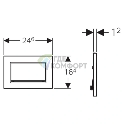 Кнопка смыва Geberit Sigma 30 115.893.KJ.1 (белая/хром) - фото 3