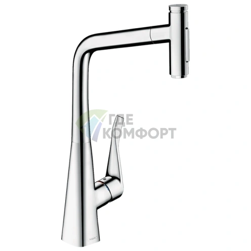 Смеситель для кухни Hansgrohe Metris Select M71 с выдвижным душем, хром (73820000) - фото 1