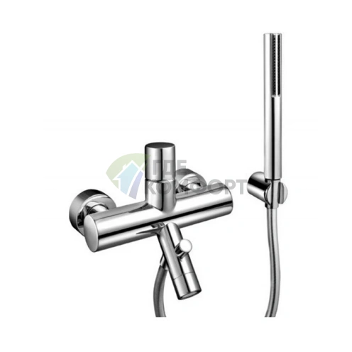 Настенный смеситель для ванны Fantini Nostromo с ручным душем и изливом 140 мм, хром (50 02 1615) - фото 1
