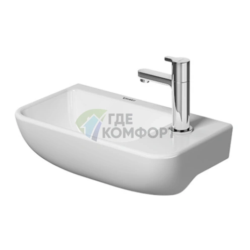 Подвесная раковина Duravit ME by Starck 40x22 см, белая, с отверстием справа (717400000) - фото 1
