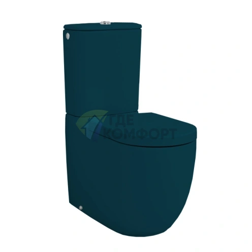 Унитаз-моноблок Artceram FILE 2.0 Petrolio с системой универсального слива (FLV003 42 00) - фото 1