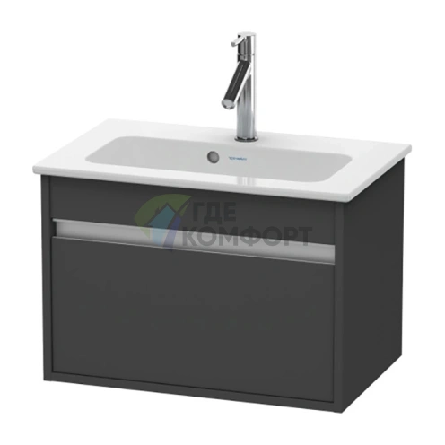 База под раковину Duravit Ketho 410x600x385 с выдвижным ящиком, цвет Графит матовый (KT642204949) - фото 1