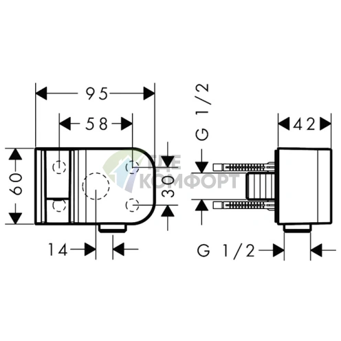Держатель AX One Porter, матовый черный (45723670) - фото 2