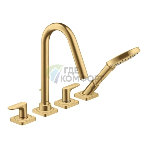 Смеситель для ванны AX Citterio M в цвете шлифованное золото (34454250) - фото 1