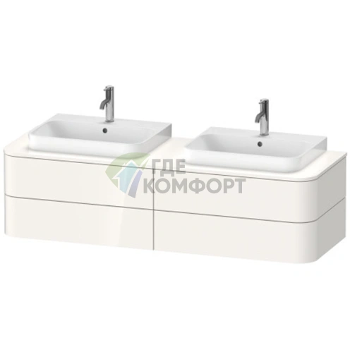 Подвесная тумба Duravit Happy D.2 Plus: 4 ящика, белый глянец, 160 см (HP4964B2222) - фото 1