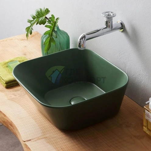 Раковина SIMAS WAVE 420x420 мм для врезки в столешницу, цвет Mirto matt - фото 1