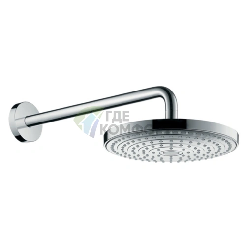 Верхний душ HG Raindance Select S: высококомфортный дождь 240 мм с технологией RainAir и настенным держателем (26466000) - фото 1