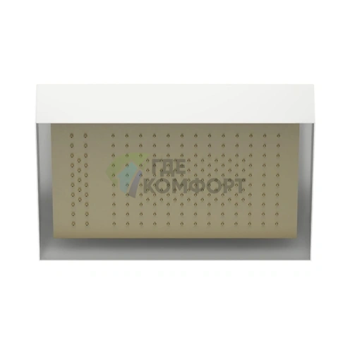 Верхний потолочный душ Fantini Acquafit 35x35/50x35 см, 2 потока, встроенная часть, Matt British Gold PVD (79 P6 K022) - фото 1