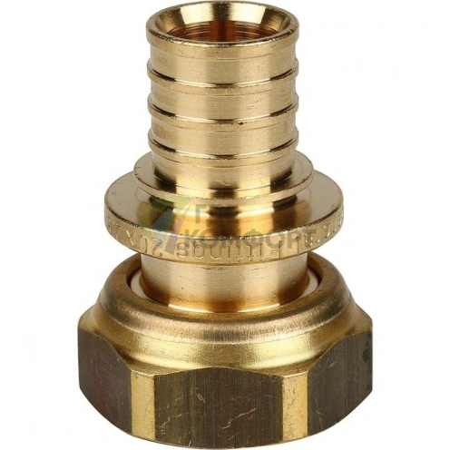 Переходник для труб из сшитого полиэтилена STOUT с накидной гайкой под евроконус 20 x G 3/4 аксиальный - фото 4