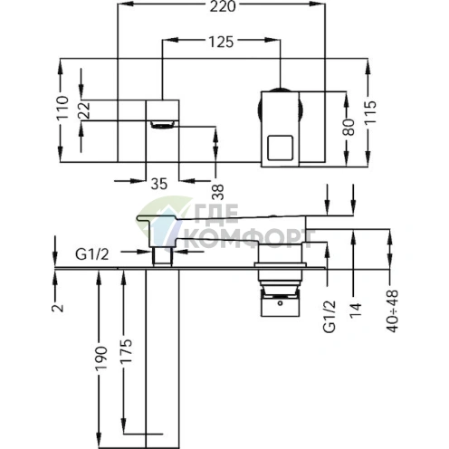 Смеситель Cezares Levico LEVICO-BLS2-01-Cr со встроенным картриджем - фото 3