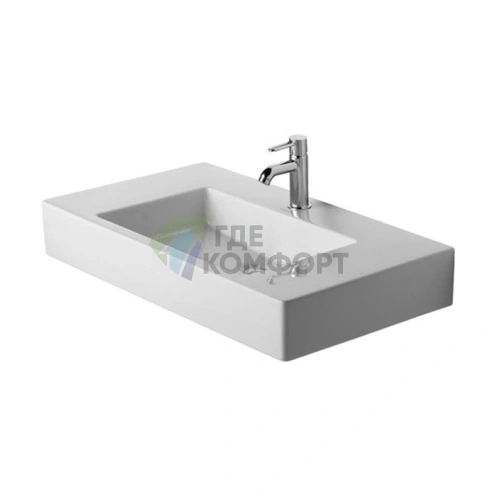 Раковина Duravit Vero для мебели без перелива, белая, 850x490 мм, с 3 отверстиями под смеситель (329850044) - фото 3