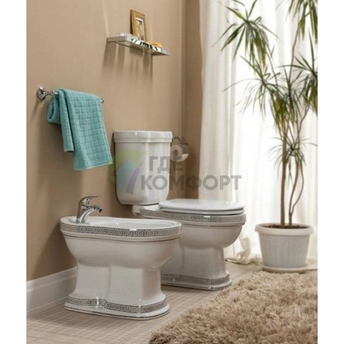 Унитаз-компакт Creavit Klasik KL311-OX «Версаче Хром» - фото 2