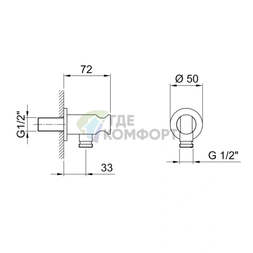 Смеситель Fantini Nice с шланговым подключением, матовый черный (91 13 9323) - фото 2