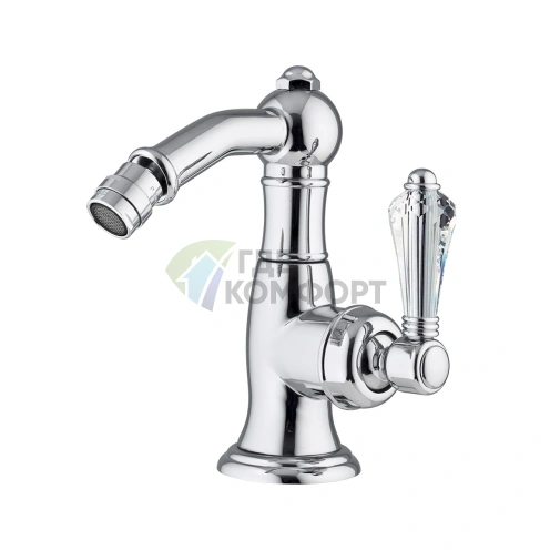 Смеситель для биде Nicolazzi Cristallo: хром, донный клапан, излив 127 мм (3453CR33C) - фото 1