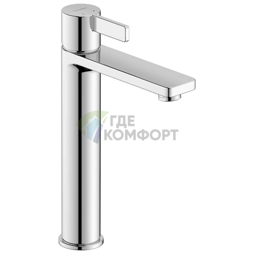Смеситель для раковины Duravit D-Neo на 1 отверстие, без донного клапана, хром (DE1030002010) - фото 1