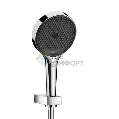 Душевой набор HG Rainfinity с ручным душем 130 мм, 3 режимами, держателем и шлангом 1600 мм (хром) (26852000) - фото 1