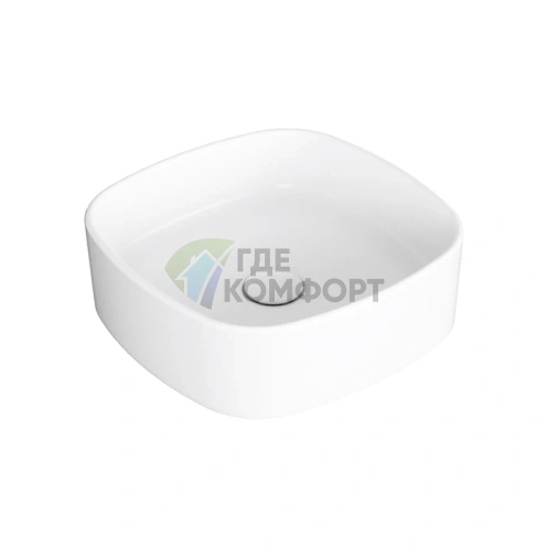 Накладная квадратная раковина SIMAS FORIU 40x40 см без отверстия, белая - фото 1