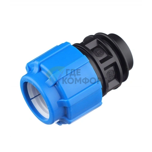 Муфта с внутренней резьбой 32x1/2 ПНД Политэк - фото 1