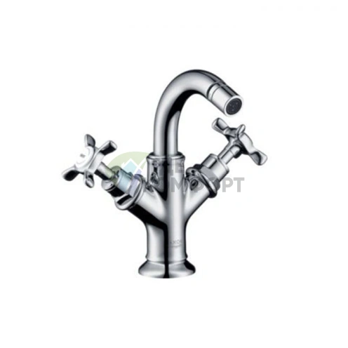 Смеситель для биде AX Montreux двухвентильный с донным клапаном, хром (16520000) - фото 1