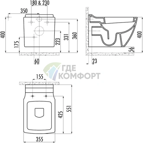 Подвесной унитаз Creavit TP324: компактный и элегантный - фото 7