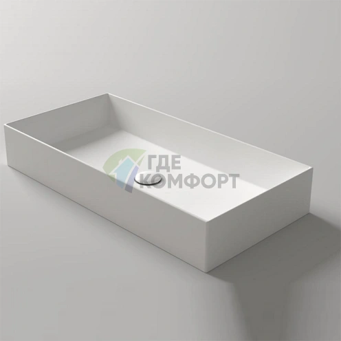 Раковина накладная SIMAS AGILE 80x40 см без перелива, белая - фото 1