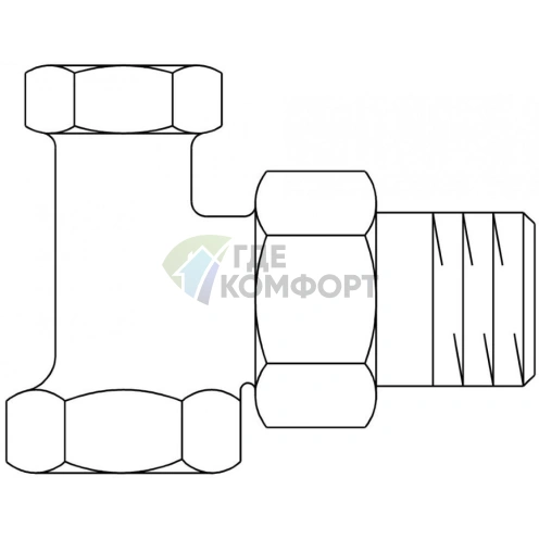 Вентиль на обратную подводку 1/2 угловой Combi 2 Oventrop - фото 3