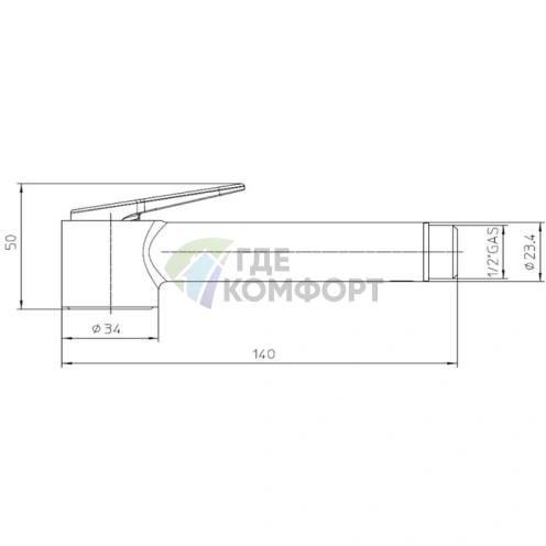 Душевая лейка BOSSINI PALOMA BRASS диаметром 34 мм с клапаном подачи, латунь, хром (B00470.030) - фото 2