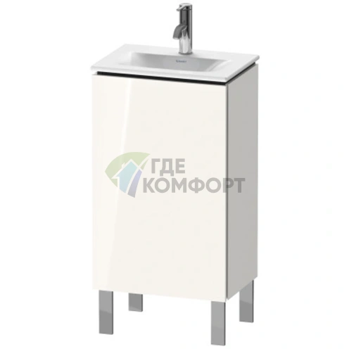 Тумба напольная под раковину Duravit L-Cube 704x440x311 мм с полкой, White High Gloss (LC6580L2222) - фото 1