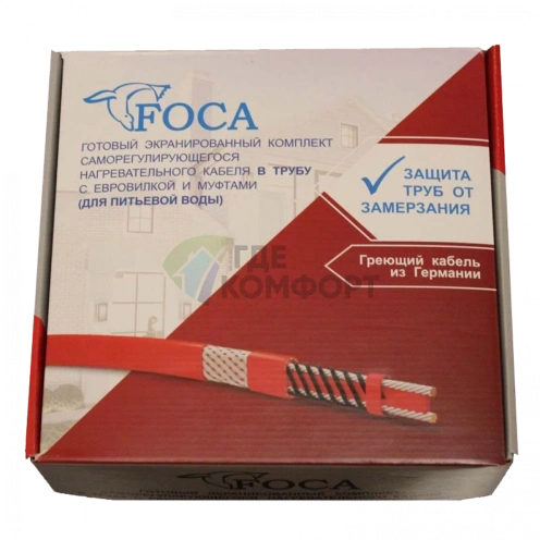 Саморегулирующийся греющий кабель в трубу Foca 4м (32320 Фока) - фото 1