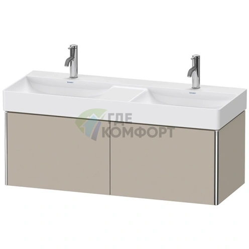 Подвесная тумба Duravit XSquare с двумя выдвижными ящиками, цвет Taupe SaM (XS406406060) - фото 1