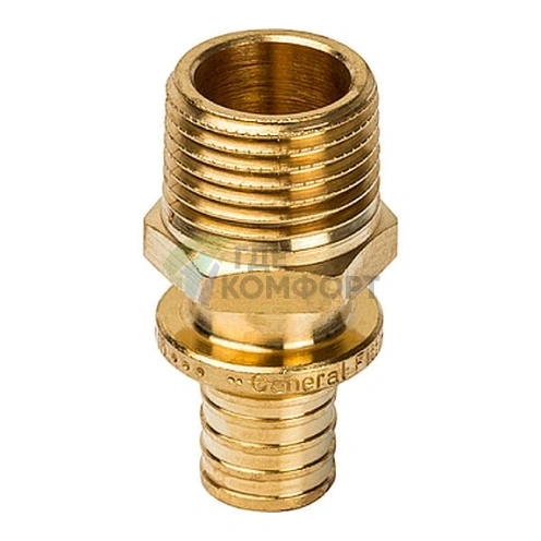 Переходник для труб из сшитого полиэтилена STOUT с наружной резьбой НР 16 x R 1/2 аксиальный - фото 1