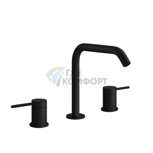 Смеситель для раковины GESSI 316 на 3 отверстия, цвет Black XL (54012#299) - фото 1