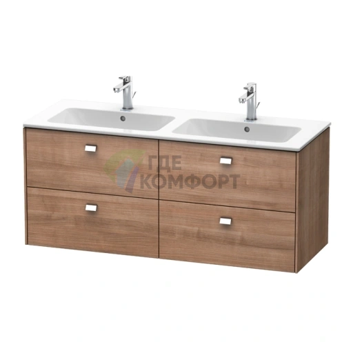 Подвесная тумба Duravit Brioso с 4 ящиками, 1290 мм, цвет «Тичинская вишня» (BR410601073) - фото 1