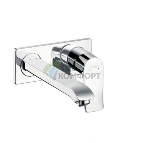 Смеситель для раковины Hansgrohe Metris встраиваемый, излив 225 мм, хром (31086000) - фото 1