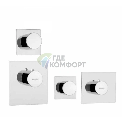 Термостат для душа Bossini Oki встраиваемый с девиатором, хром (Z031201.030) - фото 1