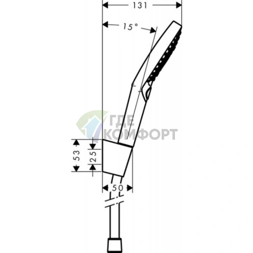 Душевой набор HG Raindance Select S с ручным душем 3-в-1 и держателем, хром (27669000) - фото 2
