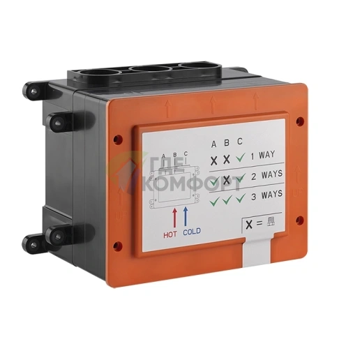 Gessi Hi-Fi: Встраиваемая часть для однорычажного смесителя с кнопками, 1/2, хром (63055#031) - фото 1